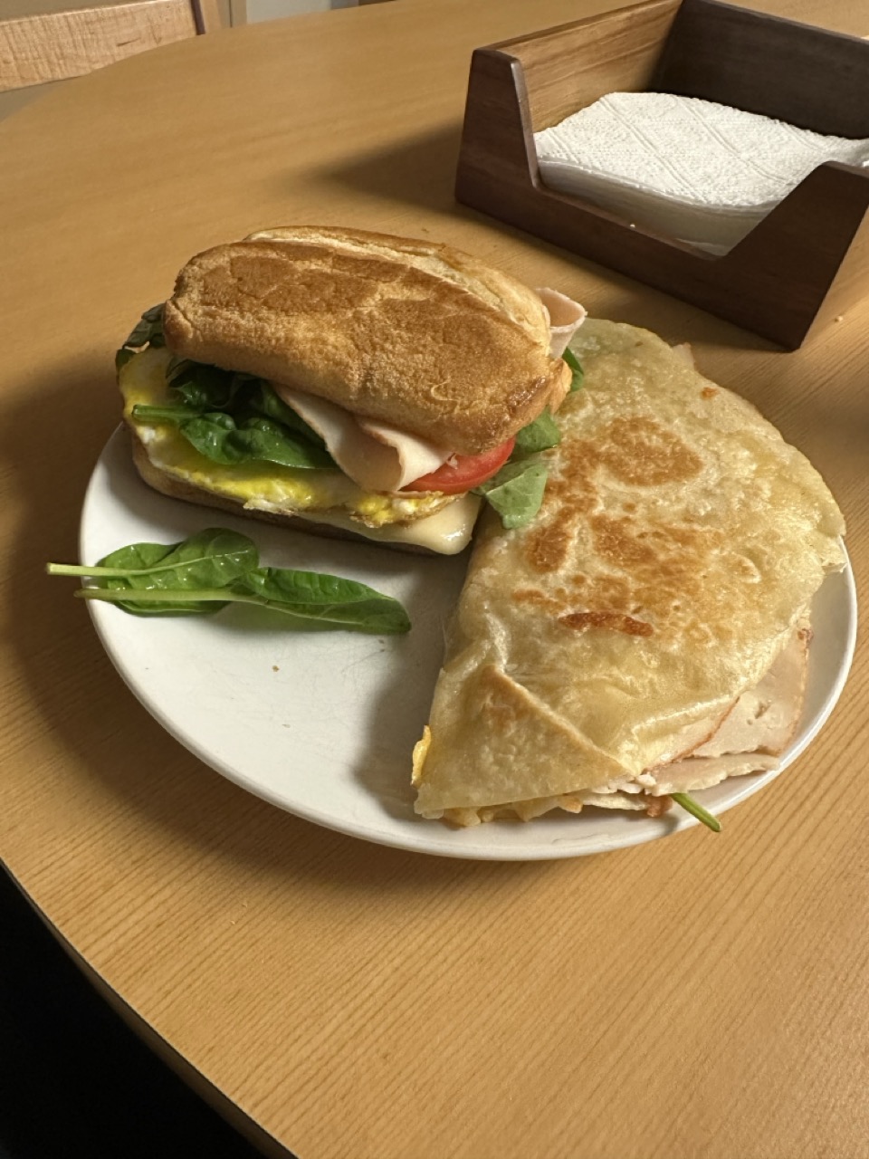 Sandwich and Quesadilla